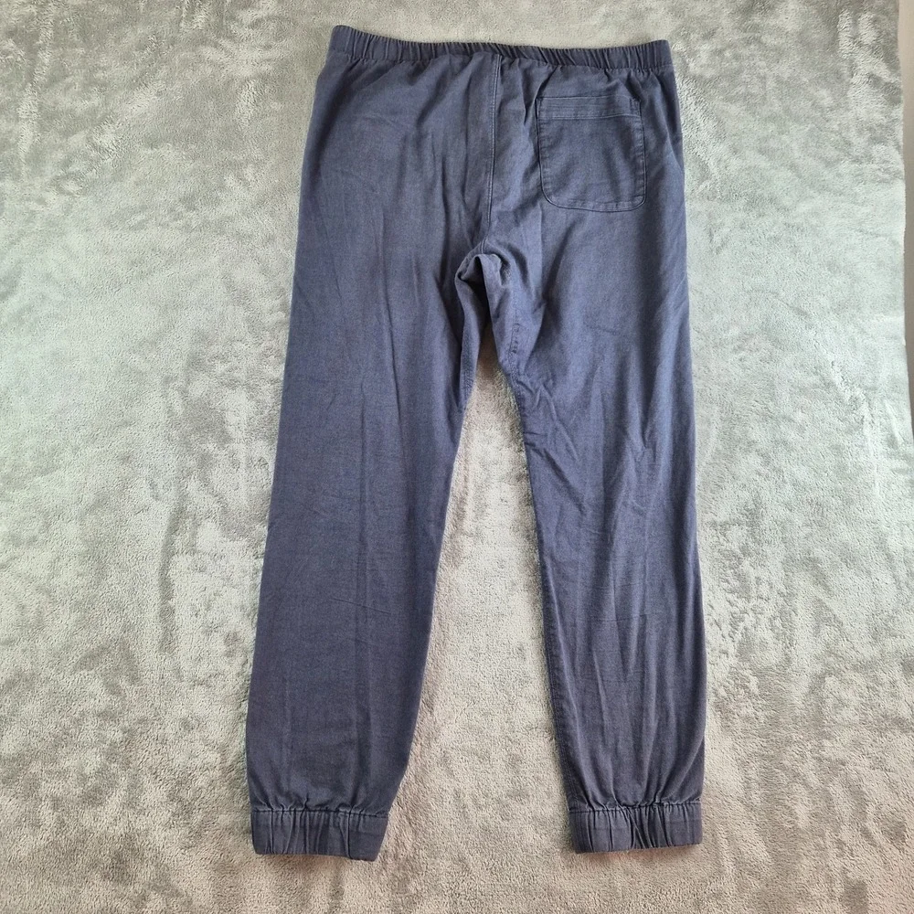 Mack Weldon Jogger Mens Pants Large Blue Stretch Elastic Waist Hem Drawstring